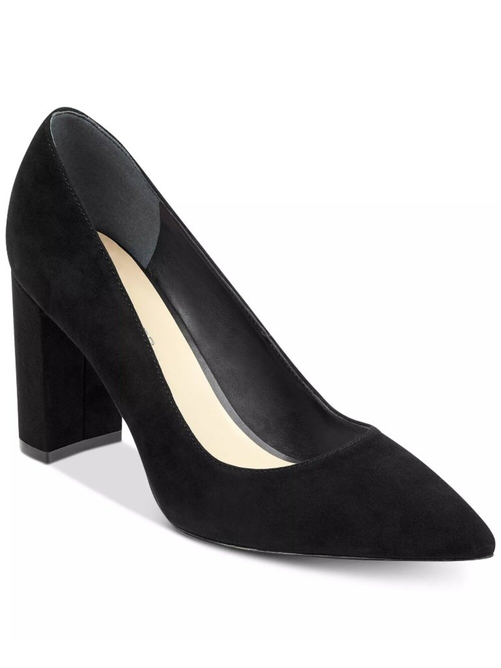 Marc Fisher Womens Viviene High Block Heel Pumps Black Suede Size 6.5M Defected